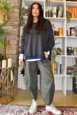 Sunday Morning Chill Sweatshirt Navy & Khaki